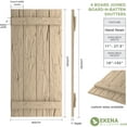 thumbnail image 2 of Ekena Millwork 22"W x 78"H Rustic Four Board Joined Board-n-Batten Hand Hewn Faux Wood Shutters (Per Pair), Primed Tan, 2 of 11