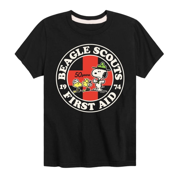 Peanuts - Beagle Scouts First Aid - Toddler & Youth Short Sleeve Graphic T-Shirt