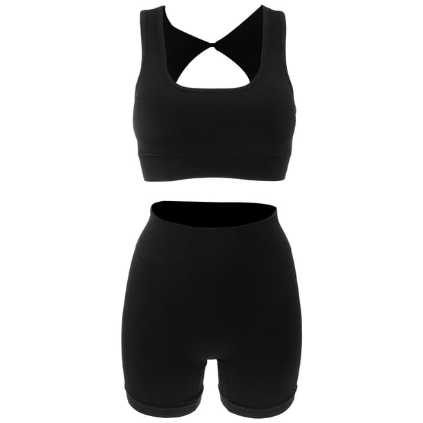 1 conjunto de entrenamiento deportivo, conjunto de pantalones cortos de entrenamiento, conjuntos de gimnasio transpirables para mujer S/M