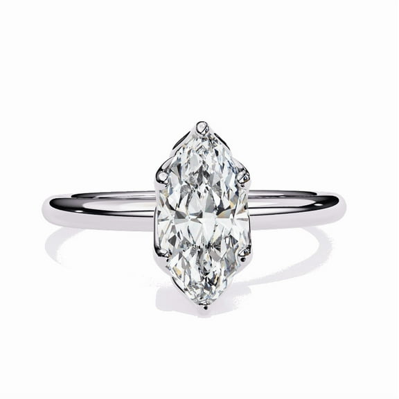 1.08 CT Marquise Cut Diamond Solitaire Wedding Ring, Marquise Cut Engagement Ring, 18k Gold With Prongs Anniversary Gift Ring For Women