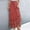 Red, variant on QENGING Summer Skirts for Women Flare Floral Printing Leisure Elastic Waist Split Boho Skirt Casual