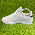 thumbnail image 2 of Adi-das Advantage Mens Size 7 White Blue Athletic Walking Leather Shoes Sneakers, 2 of 6