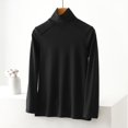 thumbnail image 2 of Yuzhih Women's Basic Long Sleeve Thermal Top Lightweight Turtleneck Shirts Slim Basic Layer Soft Top 2024 Fashion, 2 of 6