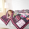 thumbnail image 4 of Homewish Cute Tropic Flamingo Full Size Comforter Sets, Buffalo Plaid Bedding Comforter Set, Romantic Love Heart Reversible Bedding Sets, Luxury Bedroom Decor, 3 Pieces, 4 of 8
