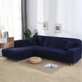 thumbnail image 2 of All-Cover Sectional Sofa L Shape， 2pcs Slipcover Elastic Washable Couch Cover, 2seater (55 to 74Inch)+3 Seater(74 to 90 Inch) Sofa Slipcover Couch Cover Stretch for L Shape Sectional Corner, 2 of 8