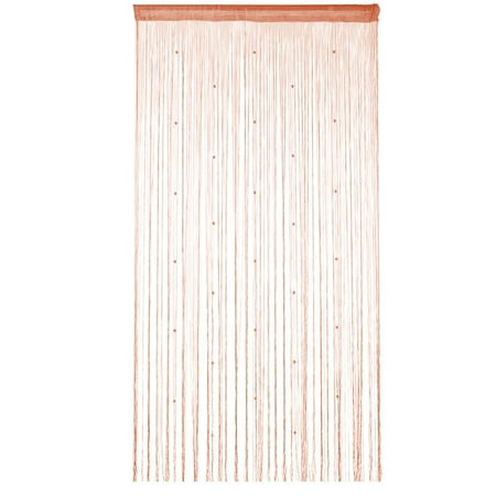 Hanging Beaded Curtains - Window Door Polyester Beads Decor String Hangings Curtain Screen Coffee Color