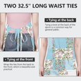 thumbnail image 6 of Pioneer Flower Floral Print Pattern Apron-Garden Aprons for Women with Pockets-Cotton Linen Waterproof Kitchen Cooking Gardening Aprons Adjustable for Kitchen,Cooking,BBQ and Salon 33x27 Inch, 6 of 7