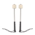 thumbnail image 1 of 2pcs Black Drum Mallets with Metal Handle Wool Felt Head for Music Playing Percussion Instrument Accessory, 1 of 8