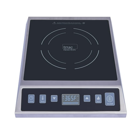 True Induction TI-1SSC Portable 12" Commercial Single Induction Glass-Ceramic Cooktop, UL197 Certified, 1750W