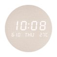 thumbnail image 1 of Réveil Numérique, Réveil Matin, Affichage LED Contrôle Sonore, Alimenté par USB, Réveil en Bois pour Chambre Bureau, 1 of 5