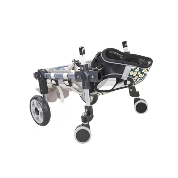 Lightweight Portable Adjustable Pet Wheelchair Feature Four Wheel for Stability