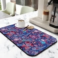 thumbnail image 2 of 2 Pack Washable Rubber Bohemian Vintage Floral Dish Drying Mats for Kitchen Counter Home Large Coffee Bar Pad Accessories and Decor for Utensils Stemware (2pcs 19.5''x12''), 2 of 6