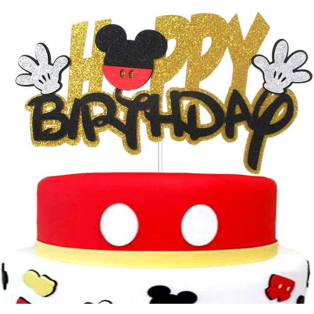Happy Birthday Cake Topper Mickey Mouse Party Decorations Supplies Disney Themed ay Party Decor For Boys Girls Walmart Com