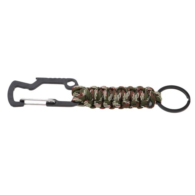 Mosquetón Clip de Cinturón Paseos en Bote Ciclismo Gancho Carabiner Camuflaje verde del Sharpla Molle Paracord Llavero Gancho