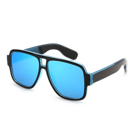 Karsaer Retro 70s Aviator Sunglasses for Men Women, Vintage Double Bridge Square Frame Pilot Sun Glasses K7123