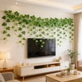 thumbnail image 6 of Yhmxh 5 Pack Artificial Green Leaves Vine Garlands, Green Hanging Ivy with Leaves, Artificial Greenery Hanging Vines for Wall, Ceiling, Patio, Wedding Party Home Indoor Outdoor Green Decoration, 6 of 7