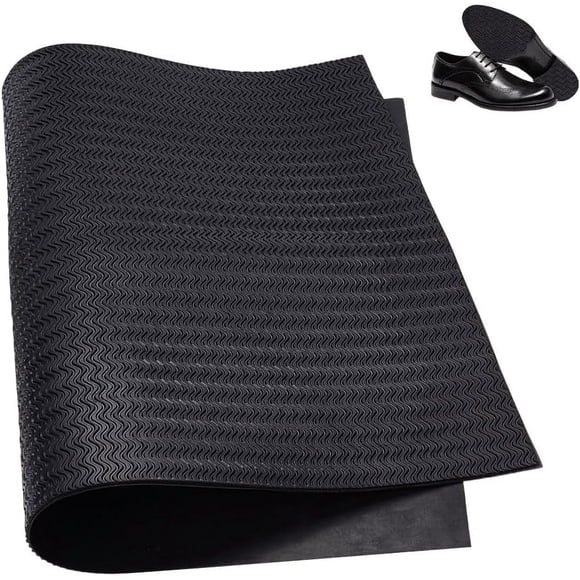22x15inch Shoe Sole Repair Rubber 3.5mm Thick Non-Slip Shoes Bottom Repairing Material Repairing Shoe Sole Sheet Sole Protector Sole Repair Accessories for Boots Leather Shoes Black