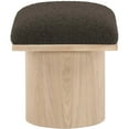 thumbnail image 6 of Meridian Furniture Pavilion Brown Boucle Fabric Bench/Stool, 6 of 7