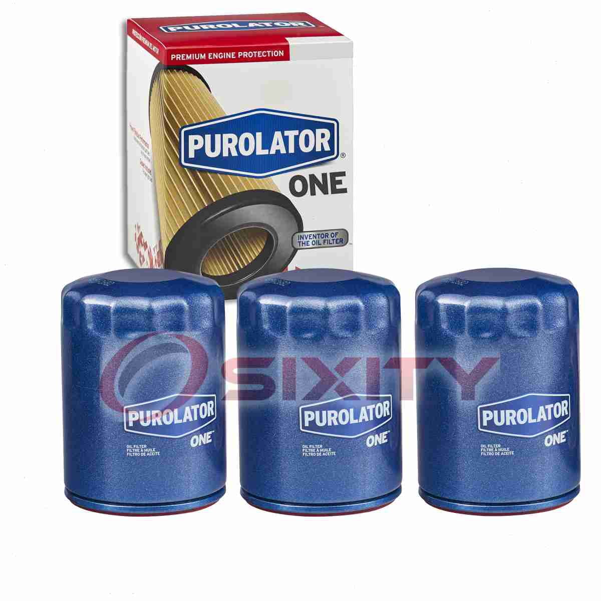 3 pc Purolator ONE PL22500 Engine Oil Filters for Oil Change Lubricant Filters Fits select: 2014-2023 CHEVROLET SILVERADO, 2011-2023 FORD F150