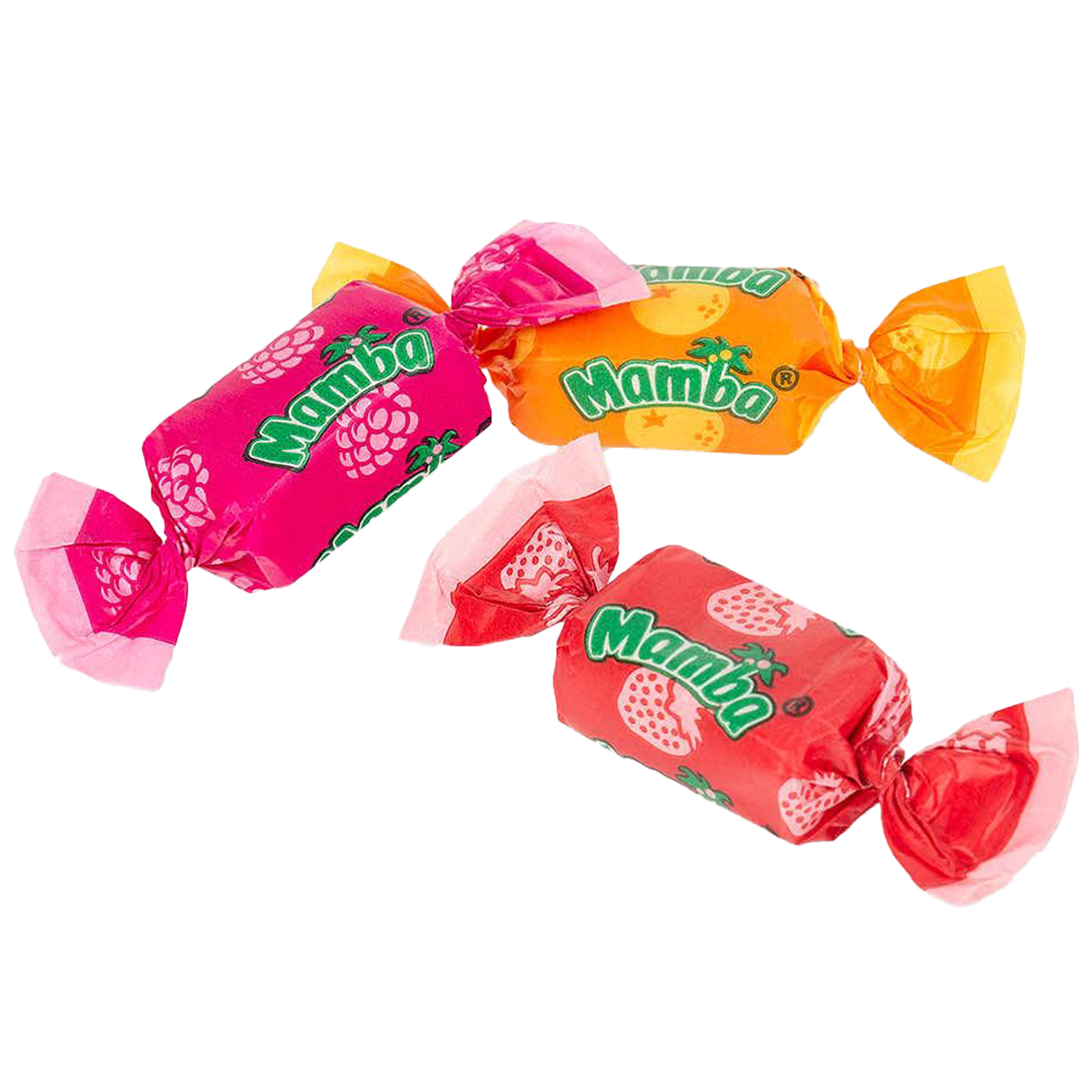 Mamba Fruit Chews Candy, 130-Piece 2 Lbs Assorted Fruit Snacks
