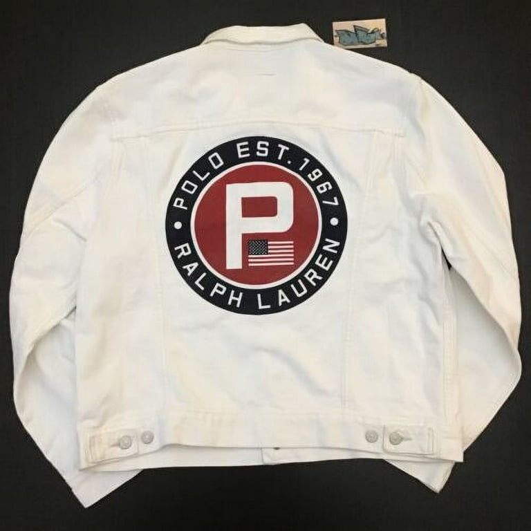Polo Ralph Lauren WHITE Men's Garment Dyed Logo 1967 Jacket Polo Ralph Lauren WHITE Men's Garment Dyed Logo 1967 Jacket