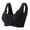 Black, variant on TEVEQ Front Closure Bras for Women Seamless Wireless Push Up Bra No Underwire Full Coverage Comfort Bras Wireless Bra with Front Clasp Back Large Size Front Clasp and Wide Straps Beige L
