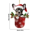 thumbnail image 3 of Xihbxyly Ofertas Del Programa Today Show Adorno de Taza Navideña, Bonito Colgante de Perro, Acrílico Plano, Colgante Navideño, Espejo Retrovisor de Coche, Decoración de Árbol de Navidad, 2 Piezas, 3 of 6