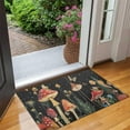 thumbnail image 2 of Red Mushroom Frog Black Pattern Door Rugs,Washable Non Slip Door Mats Indoor,Decorative Door Mats,Entry Mat Indoor for Entrance,Bedroom,Kitchen,Bathroom,17"x30", 2 of 6