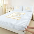 thumbnail image 3 of Feelyou Kawaii Letter E Queen Sheet Sets, Fashion Sequin Print Flat Sheet, Teens Kids Boys Girls Queen Fitted Sheet, Super Cozy Room Decor, 4 Pieces, 3 of 7