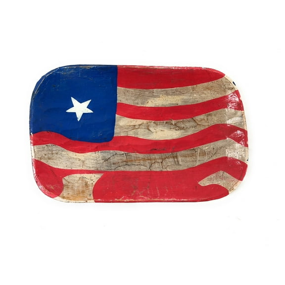 Wooden Fruit Plate 14" - Americana Decor | #dpt5323