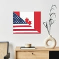 thumbnail image 6 of Fuzoiu USA Canada Flag Print Canvas Wall Art for Bathrooms,Wall Decor for Bedroom,Framed Artwork for Wall,Modern Wall Decorations Prints Picture for Kitchen Home, 6 of 6