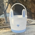 thumbnail image 4 of WMGHA Easter Bunny Basket Tote Bag Easter Rabbit Candy Gift Storage Bucket Toys Bucket Tote 13x13 Storage Organizer,Easter Basket Stuffers For Adults,Easter Decorations For Tree, 4 of 7