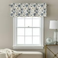 thumbnail image 3 of Blue Gray Spring Floral Valance Curtain Vintage Botanical Leaf Farmhouse Window Valances Rod Pocket Short Curtains Window Treatments for Kitchen Bedroom Bathroom Laundry 42" x 18", 3 of 9