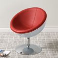 thumbnail image 2 of Fauteuil circulaire moderne Mod de CorLiving en cuir reconstitué, 2 of 7