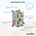 thumbnail image 5 of gotonovo 12 Inch Rain Shower System Brushed Nickel Luxury High Pressure Shower Head Bathroom Shower Faucet Set Hand Held Spray Rough-in Valve and Shower Trim Included, 5 of 8