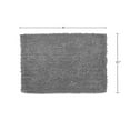 thumbnail image 2 of Home Weavers Fantasia Bath Rug 100% Cotton Bathroom Rugs Set, Washable Rug, Soft Cotton and Water Absorbent bath Rug, Kitchen Mat, Toilet Rug, Bath Floor Mat Non Slip Rug, 21"x34" Rectangle, Gray, 2 of 6