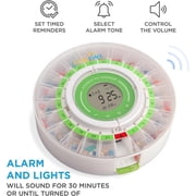 Automatic Pill Dispenser with Alarm, Smart Pill Organizer Carousel Medicine Dispenser for Elderly