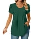 thumbnail image 1 of Blusa de manga corta con cuello redondo, informal, cómoda, a la moda para mujer OAVQHLG3B Store  lin121212, 1 of 4