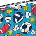 thumbnail image 3 of Baseball Football Pattern Shower Curtain 72"x72" ,Bathroom Decorative Shower Curtains Set with 12 Hooks,Modern Waterproof Washable Shower Curtain, 3 of 6