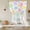 Pink, variant on Easter Eggs Balloon Curtains for Bedroom/Front Door/Bathroom, Cute Colorful Spring Love Country Tie Up Curtains 63 Inch Length Light Filtering Kitchen Curtains Shades for Windows 46"x63"