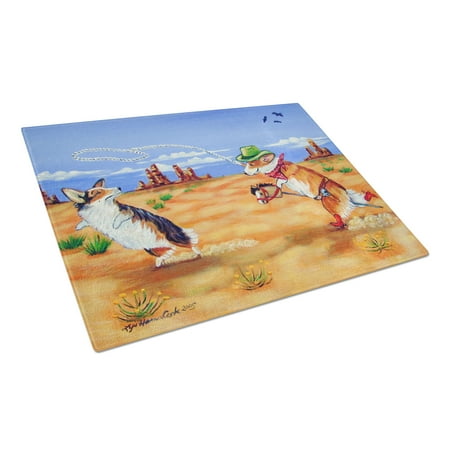 

Caroline s Treasures Corgi Glass Cutting Board Large