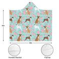 thumbnail image 3 of Wearable Blanket,Cute Boxer Dog and Flowers Florals Hooded Wearable Flannel Blanket for Adults & Teens,Winter Poncho Shawl Wrap Cape Cozy Anti-Pill,50"x60", 3 of 5