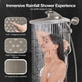 thumbnail image 2 of Rain Shower Head with filtered Handheld High Pressure rainfall Shower Heads with Handheld Spray Combo Adjustable one-piece stand daul shower head Built-in Magnetic Docking and Power Jets, 2 of 8