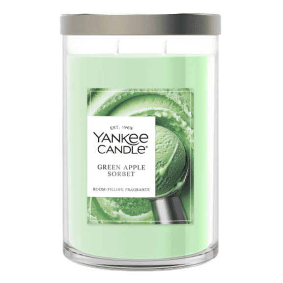 Yankee Candle Large Tumbler Scented Candle, Green Apple Sorbet, 20 oz