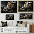 thumbnail image 4 of Designart "Graceful Vigilance Of The Golden Lion I" Animals Lion Canvas Art Print, 4 of 7