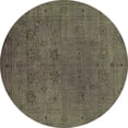 thumbnail image 1 of Ahgly Company Indoor Round Oriental Brown Industrial Area Rugs, 4' Round, 1 of 4