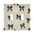thumbnail image 2 of Dailycode Light Switch Plate Covers 3 Gang Wall Plate Plastics Outlet Covers for Kitchen Home Office Decor Green Bow, 2 of 8