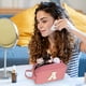 thumbnail image 5 of Fiudx Bolsa de Maquillaje, Necesidades de Personalización Inicial, Organizador de Artículos y Tocadores de Viaje, Monito Diseño de Monograma, Protección de Gran Tamaño, Regalo de Mujer, Cumpleaños, S, 5 of 7