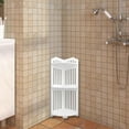 thumbnail image 5 of Mecorevxz Vanity Storage and Organization - White Multi-Layer Storage Shelf,Triangular Bathroom Shelf Corner,Floor Storage Shelf Suitable for Toilet Kitchen, 5 of 7