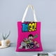 thumbnail image 2 of Teen Titans Go Bolso de tela con estampado de lienzo para mujer, bolsa de compras reutilizable y estética, con cremallera interior, regalo para mujer,40*40cm., 2 of 6